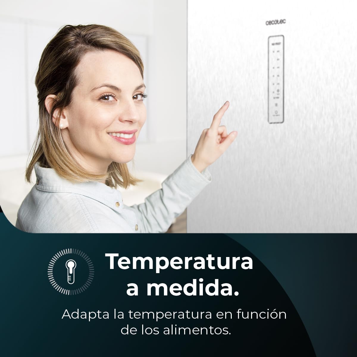 Frigorífico 1 puerta Bolero CoolMarket 1D 360 inox E 362L Cecotec - Imagen 7