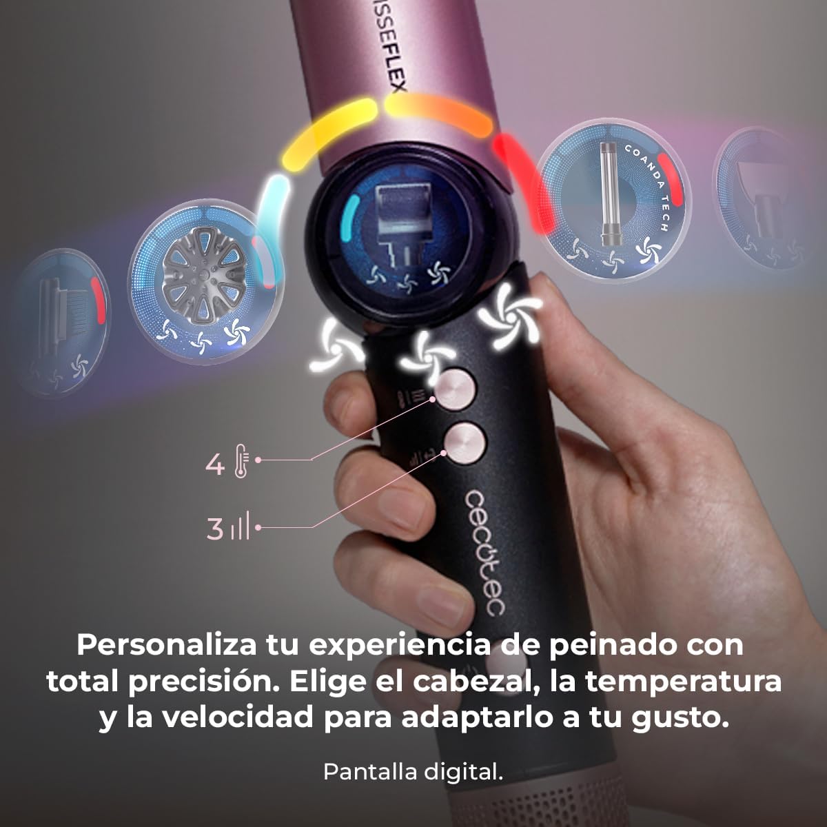 Cepillo moldeador Flexible AirGlisse 14in1 Flex Black Cecotec - Imagen 17