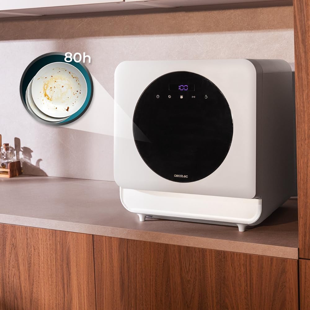 Lavavajillas Compacto Libre Instalación Sobremesa Bolero Aguazero 1100 Cecotec - Imagen 5