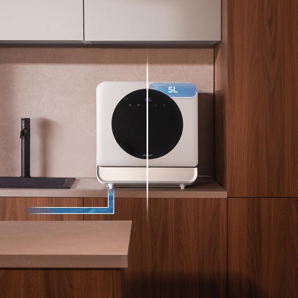 Lavavajillas Compacto Libre Instalación Sobremesa Bolero Aguazero 1100 Cecotec - Imagen 7
