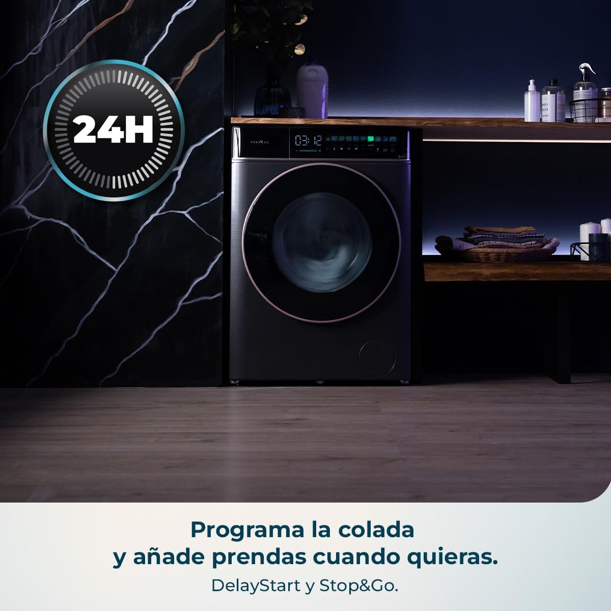 Lavadora secadora steel de 8 a 5 kg Bolero Wash&Dry 85900 Inverter Acero Cecotec - Imagen 14