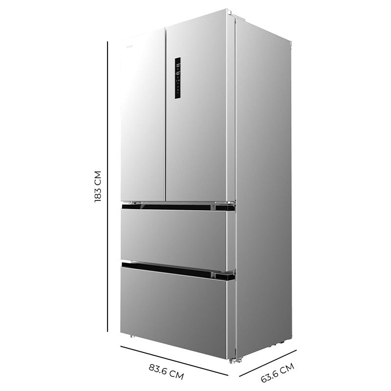 Frigorífico Puerta Francesa Cecotec Bolero CoolMarket FD 436 Inox E – 463 L - Imagen 2
