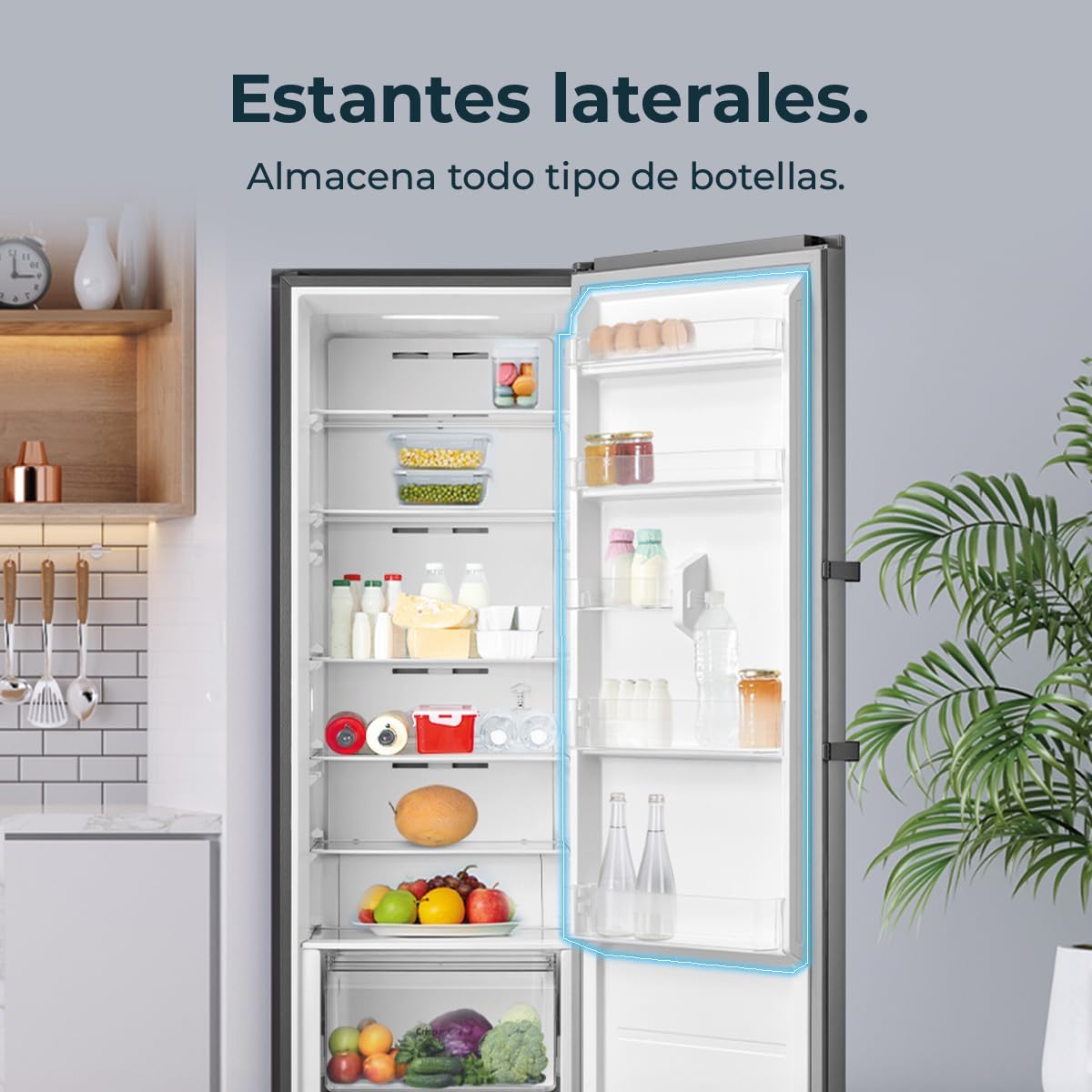 Frigorífico 1 puerta Bolero CoolMarket 1D 360 inox E 362L Cecotec - Imagen 12