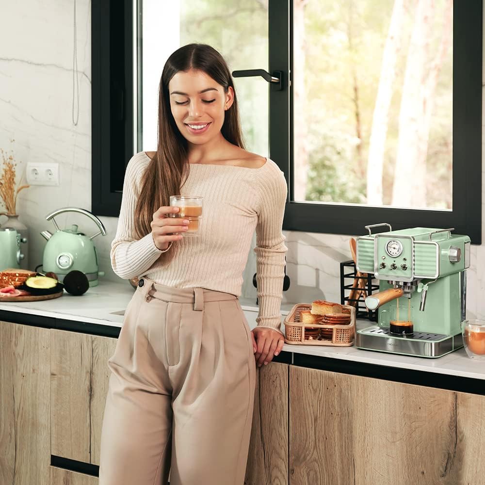 Cafetera Express Power Espresso 20 Tradizionale Light Green Cecotec - Imagen 6