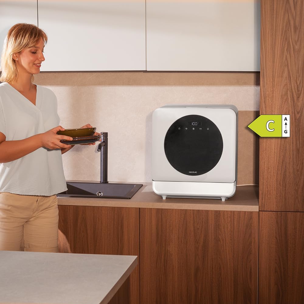 Lavavajillas Compacto Libre Instalación Sobremesa Bolero Aguazero 1100 Cecotec - Imagen 3
