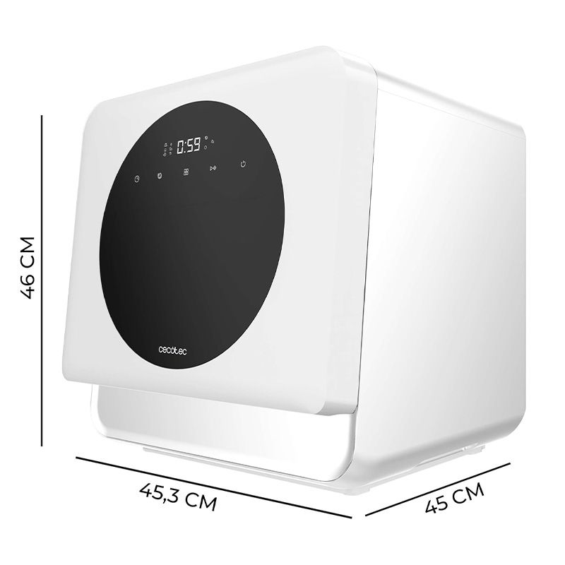 Lavavajillas Compacto Libre Instalación Sobremesa Bolero Aguazero 1100 Cecotec - Imagen 2