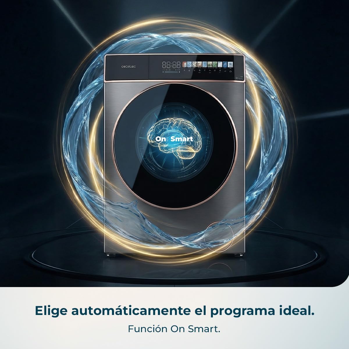 Lavadora secadora steel de 8 a 5 kg Bolero Wash&Dry 85900 Inverter Acero Cecotec - Imagen 6
