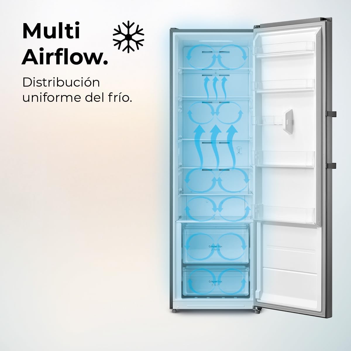 Frigorífico 1 puerta Bolero CoolMarket 1D 360 inox E 362L Cecotec - Imagen 5