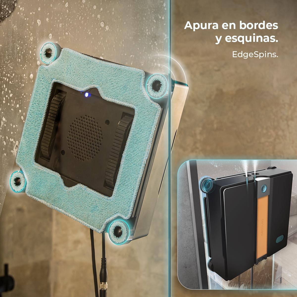 Robot Limpiacristales con App Conga Windroid W50 Double Spray Cecotec - Imagen 4