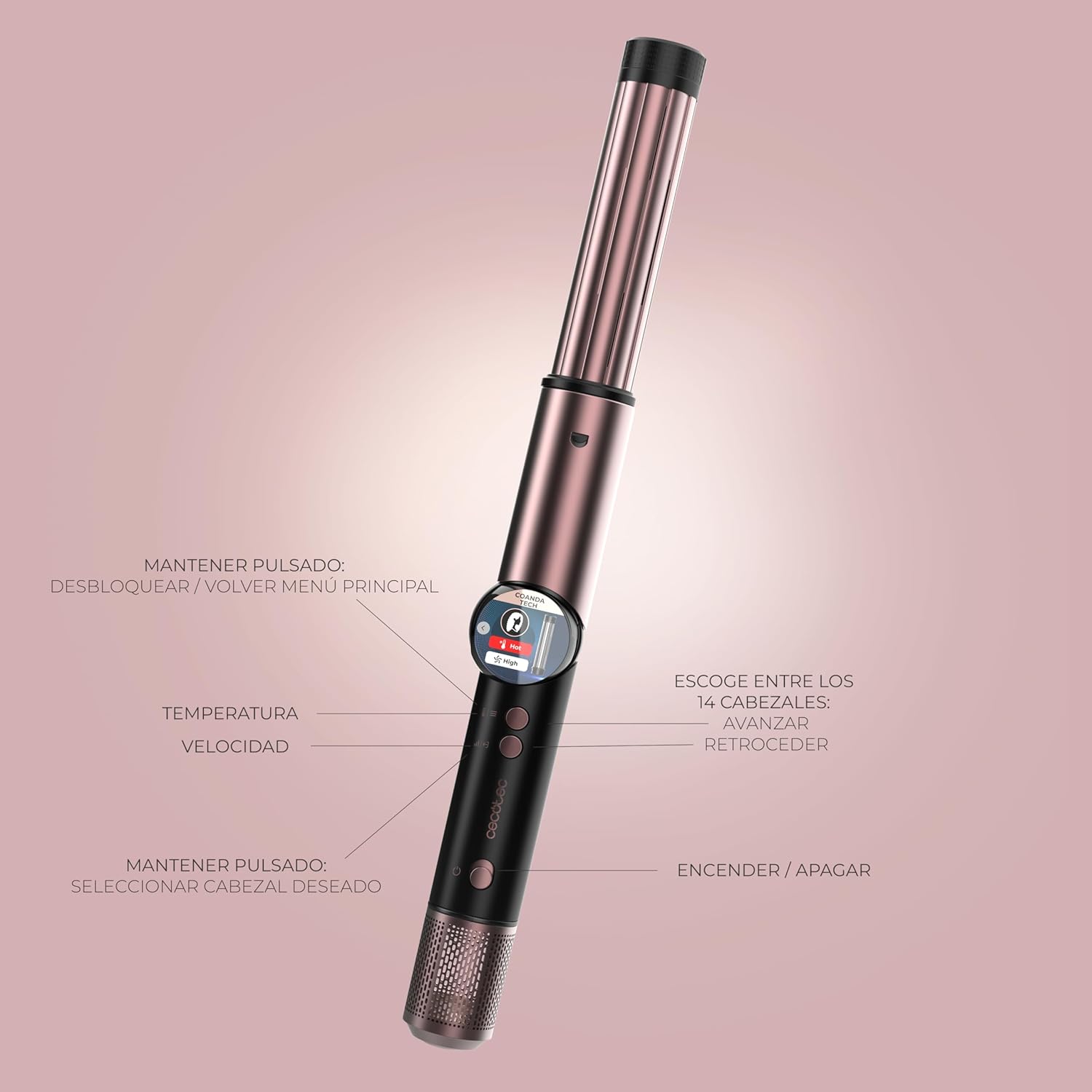 Cepillo moldeador Flexible AirGlisse 14in1 Flex Black Cecotec - Imagen 15