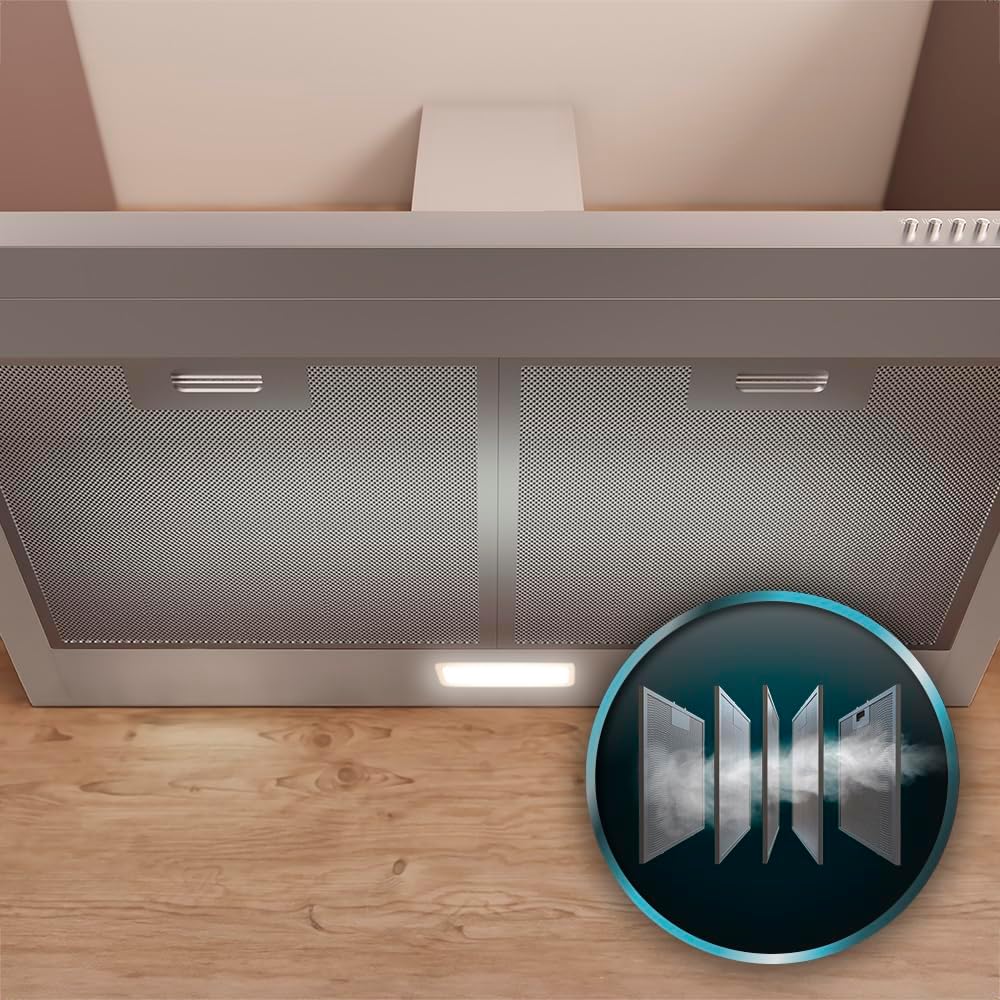 Campana Extractora 60CM Piramidal Bolero Flux PM 606500 Inox A Cecotec - Imagen 4