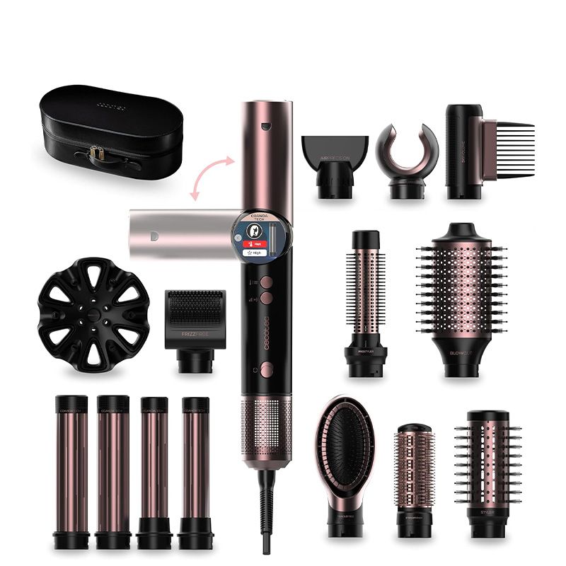 Cepillo moldeador Flexible AirGlisse 14in1 Flex Black Cecotec