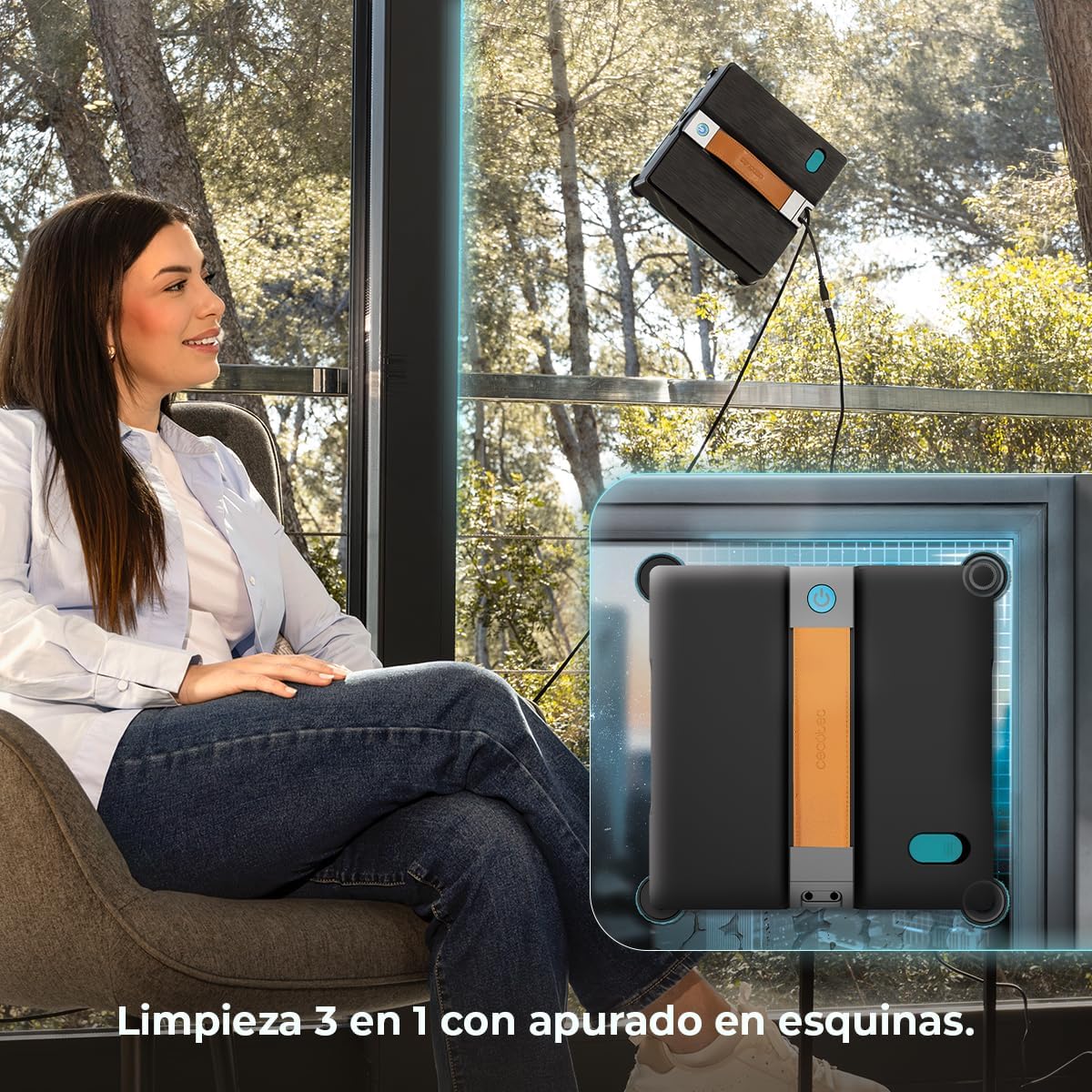 Robot Limpiacristales con App Conga Windroid W50 Double Spray Cecotec - Imagen 11