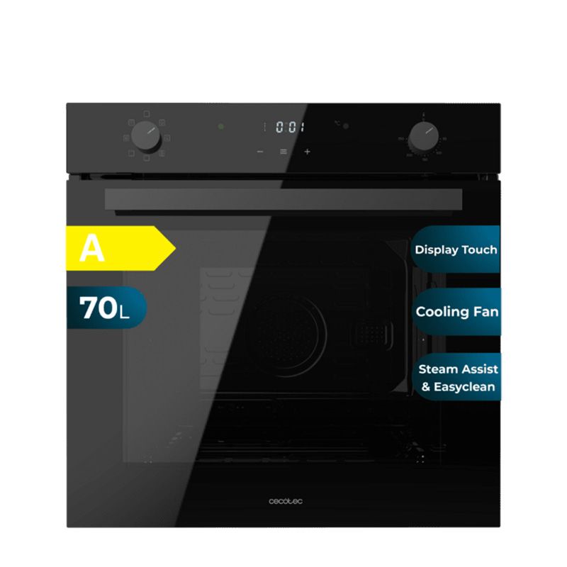 Horno Integrable Multifunción Bolero Hexa M226001 Glass Black A Cecotec