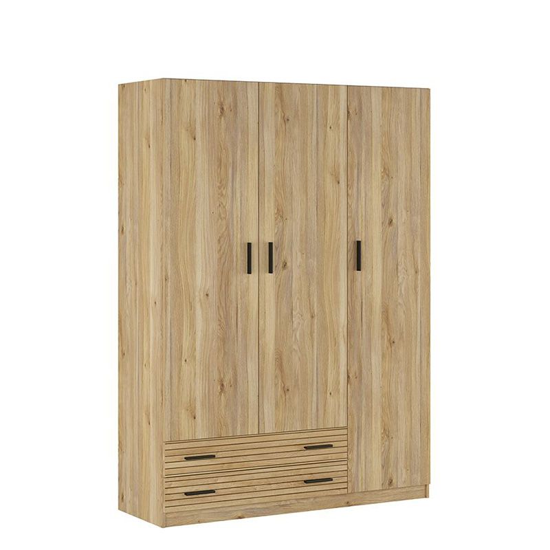 Armario 150cm 3 Puertas y 2 Cajones Mod. Rapid Mauvella-rayas