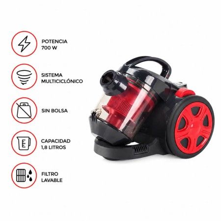 Aspiradora sin bolsa multiciclónica Larryhouse 700W 1,8 L – LH2302 - Imagen 3