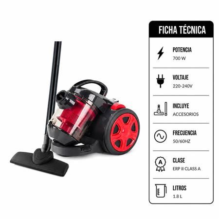 Aspiradora sin bolsa multiciclónica Larryhouse 700W 1,8 L – LH2302 - Imagen 9
