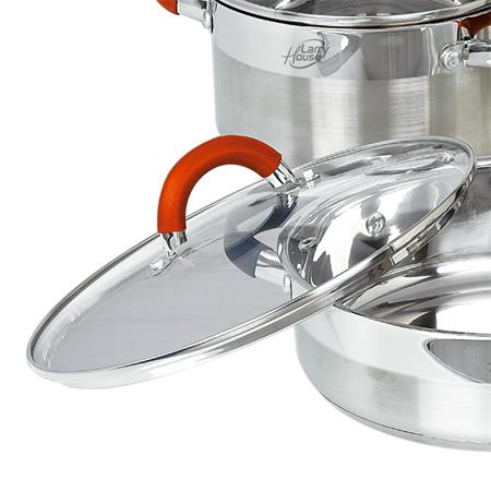 Batería de Cocina Inox Serie Blanca Larryhouse 8 Piezas – LH2283 - Imagen 3