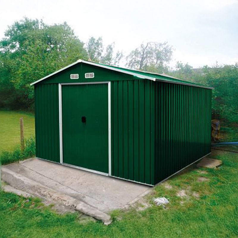 Caseta de metal 9m² con puertas correderas 303x301x214CM AM131413 - Imagen 2