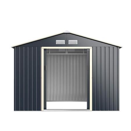 Caseta de metal 9m² con puertas correderas 303x301x214CM AM131452 - Imagen 2