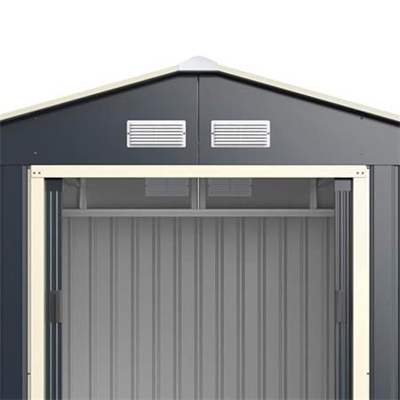 Caseta de metal 9m² con puertas correderas 303x301x214CM AM131452 - Imagen 3