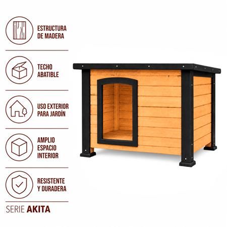 Caseta de perro de madera Serie Akita DG1471 - Imagen 6