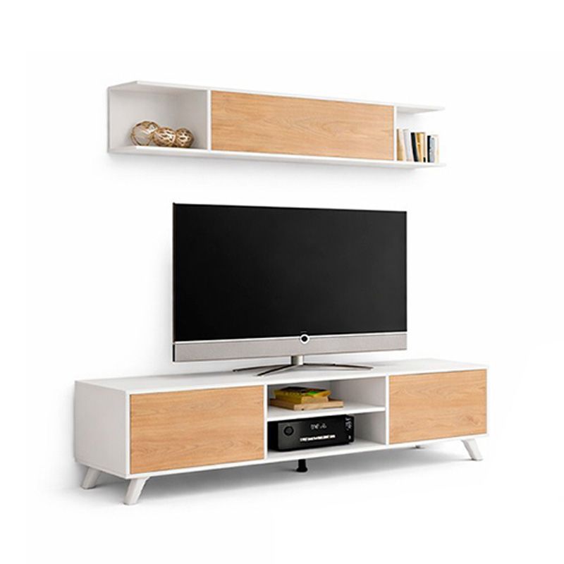 Mueble TV 180cm completo Mod. Soto blanco cambrian