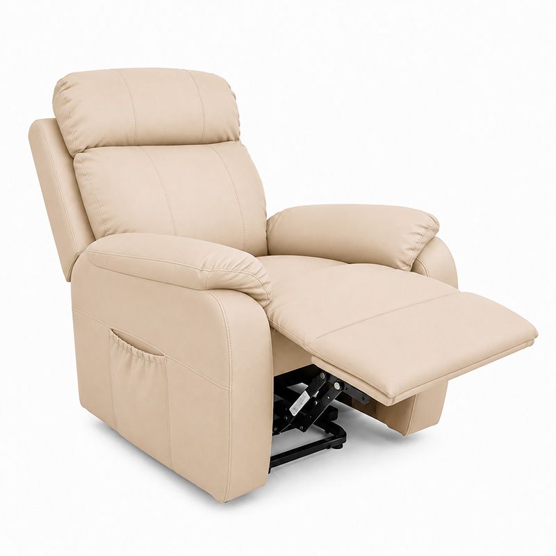Sillón Power Lift Mod. Toledo Beige Elevador, Reclinable, Masaje y Calor - Imagen 6
