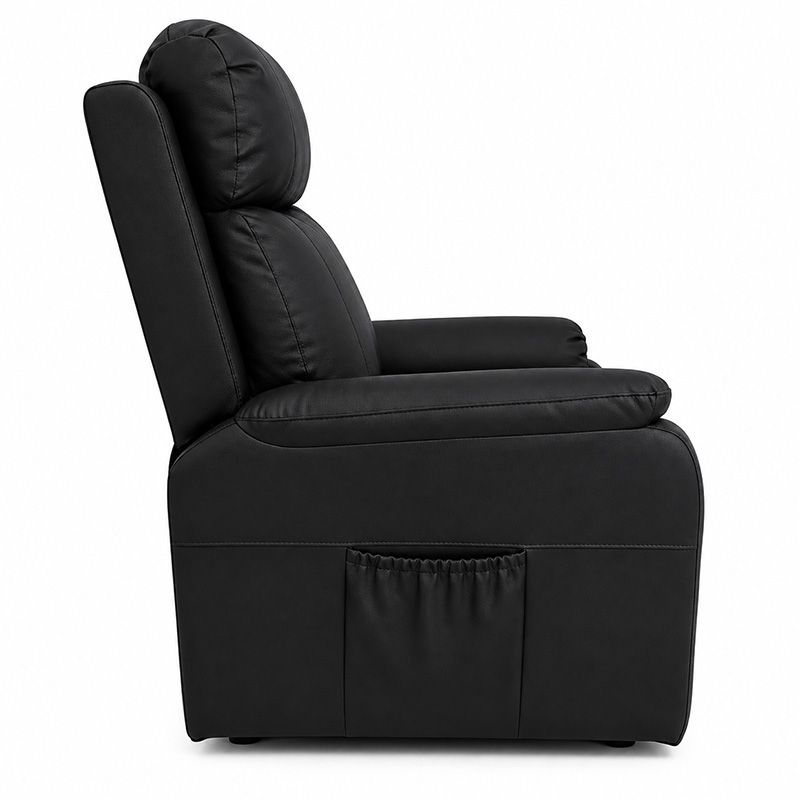 Sillón Power Lift Mod. Toledo Negro Elevador, Reclinable, Masaje y Calor - Imagen 3