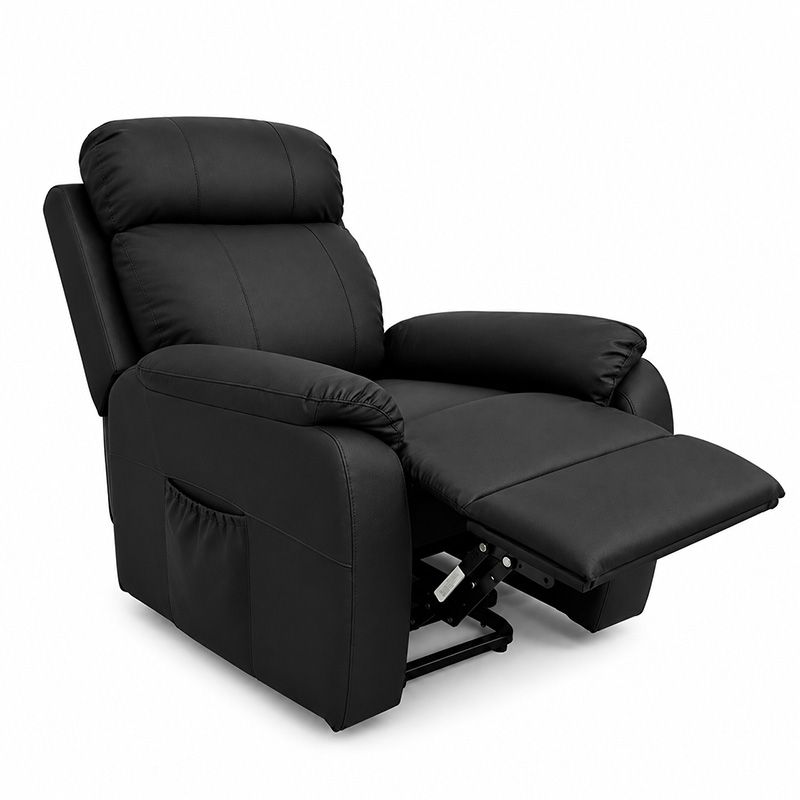 Sillón Power Lift Mod. Toledo Negro Elevador, Reclinable, Masaje y Calor - Imagen 6