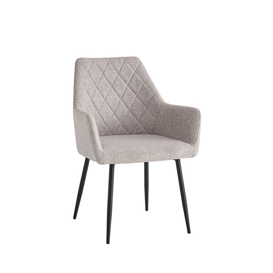 Juego de 2 sillones Devon Beige Tapizados Tela Neve - Imagen 2
