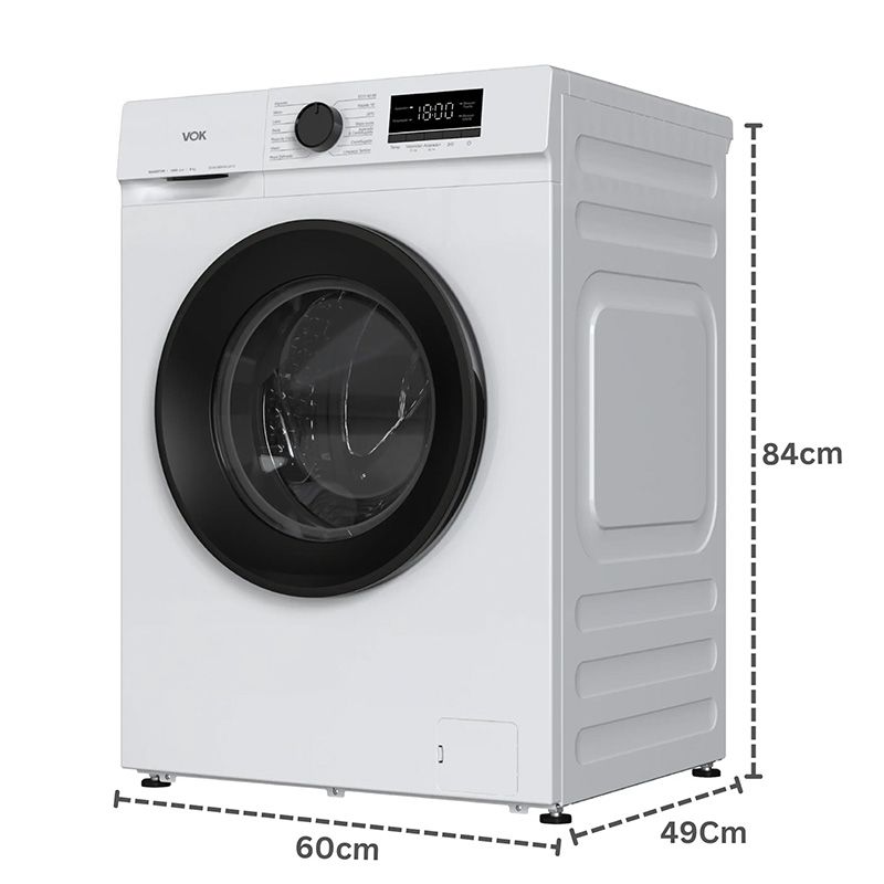 Lavadora de carga frontal 8kg VOK EVW-8BAWL2412 - Imagen 2