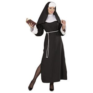 Disfraz Monja de Convento Negro Completo Talla S Halloween