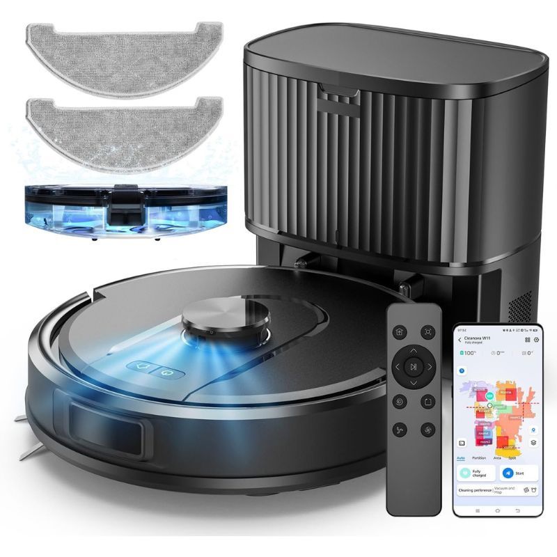 Robot Aspirador y Fregasuelos con Autovaciado Vexilar W11 5000Pa
