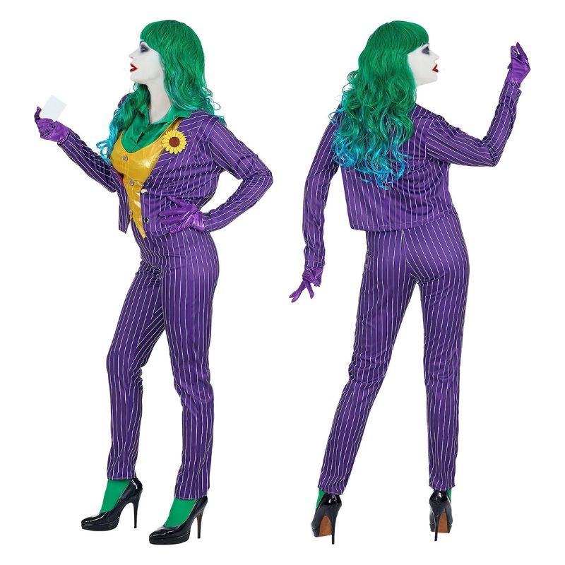 Disfraz Payaso Malvado Joker mujer Talla M Halloween - Imagen 2