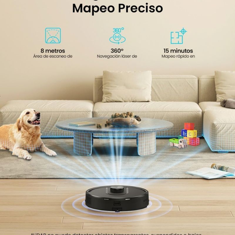 Robot Aspirador y Fregasuelos con Autovaciado Vexilar W11 5000Pa - Imagen 7