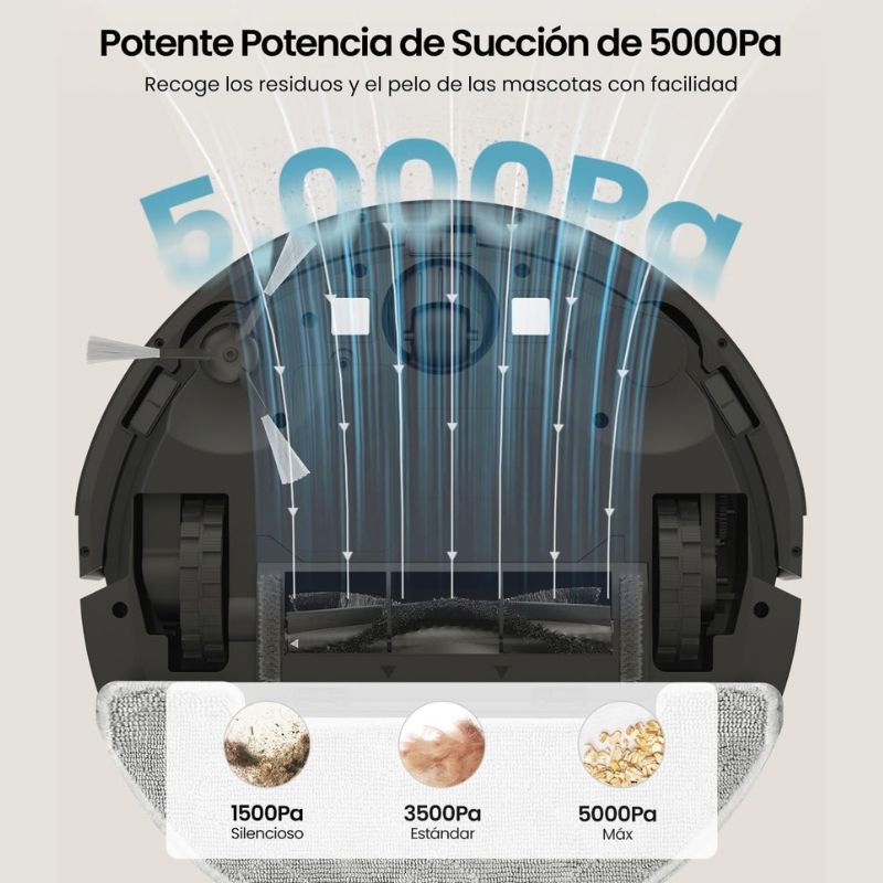 Robot Aspirador y Fregasuelos con Autovaciado Vexilar W11 5000Pa - Imagen 6