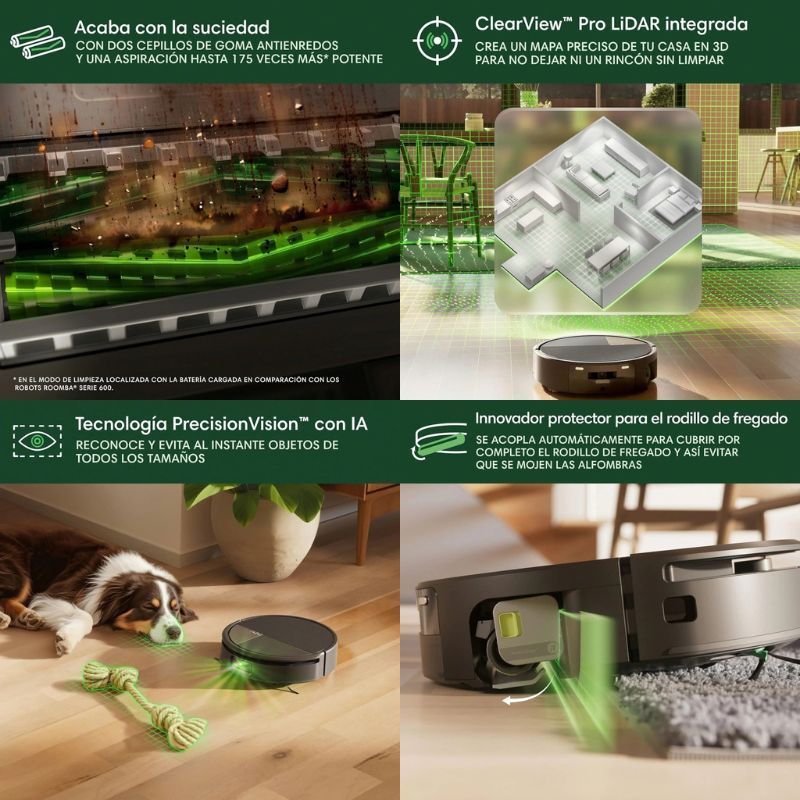 Robot Aspirador y Fregasuelos con Autovaciado Roomba MAX 706 Combo - Imagen 3