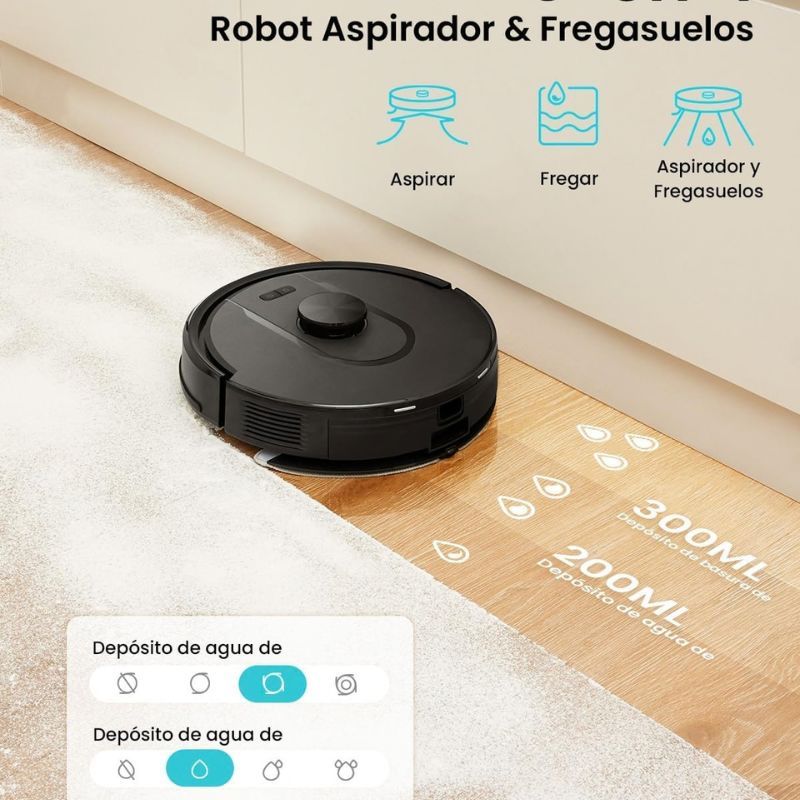 Robot Aspirador y Fregasuelos con Autovaciado Vexilar W11 5000Pa - Imagen 5