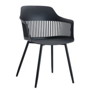 Sillón de restaurante Mod. Uvita resistente para exterior Negro