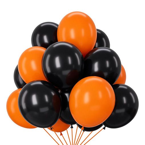 Globos Naranjas y Negros Halloween