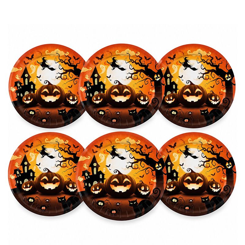 Platos Desechables Calabaza Halloween