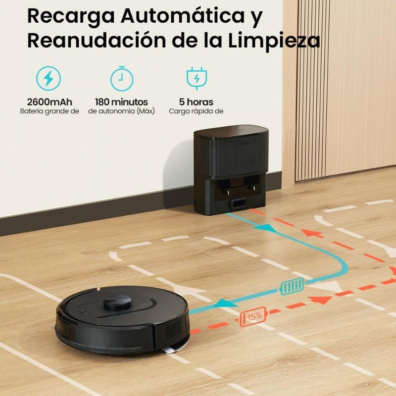 Robot Aspirador y Fregasuelos con Autovaciado Vexilar W11 5000Pa - Imagen 2