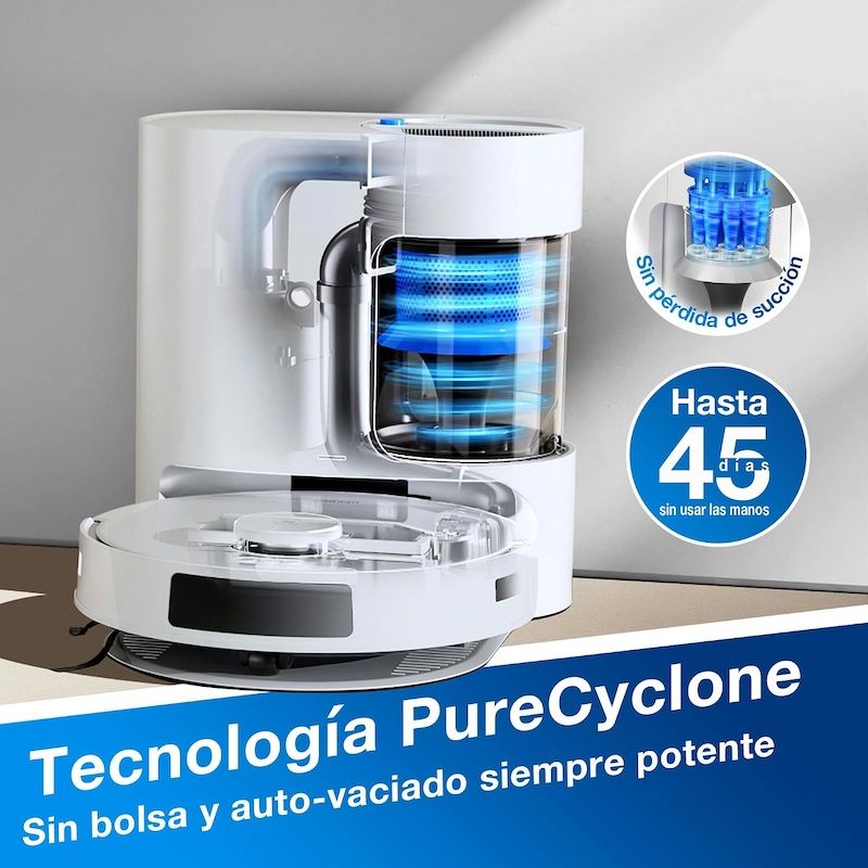 Robot Aspirador y Fregasuelos con Autovaciado ECOVACS DEEBOT N20 Plus 8000Pa - Imagen 4