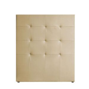 Cabecero juvenil Liam beige de 105 cm tapizado en PU