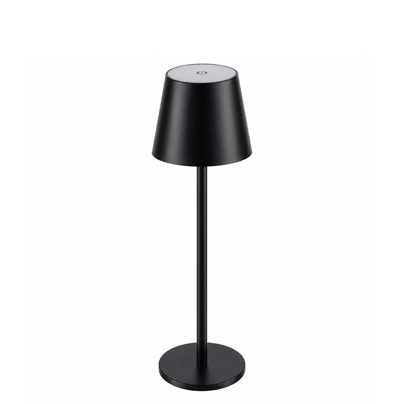 Lámpara LED Portátil Recargable Negro Táctil 3 Tonos de Luz
