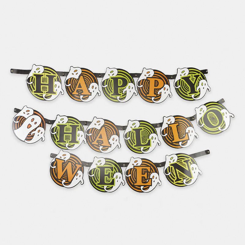 Guirnalda Happy Halloween con Fantasmas – Decoración de Halloween - Imagen 2