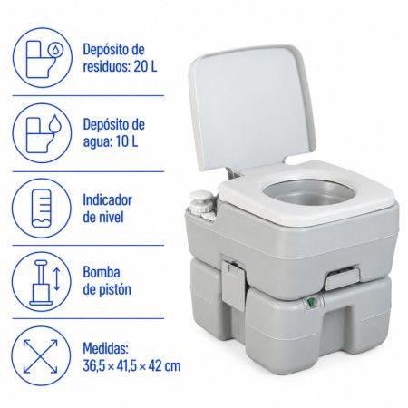 Inodoro Químico Portátil 20L Serie 200 BT2476 - Imagen 6