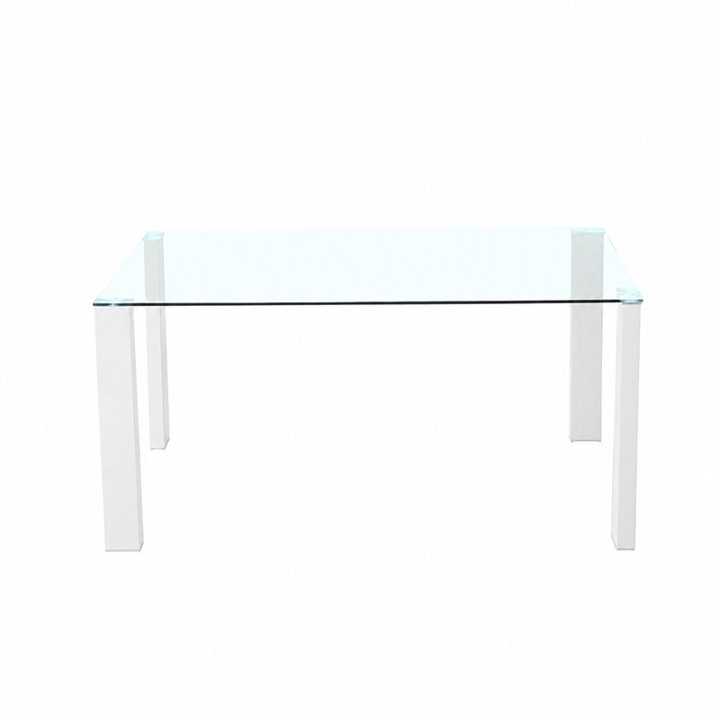 Mesa de comedor de cristal para 6 personas